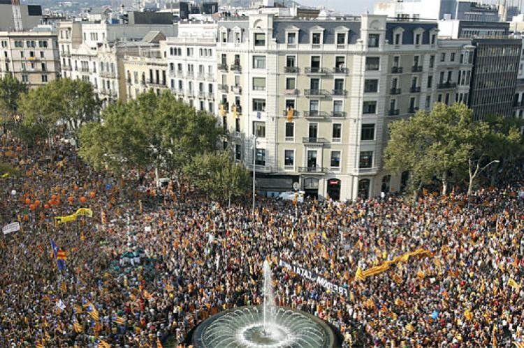Manifestación en Barcelona (Foto El Periódico de Catalunya).