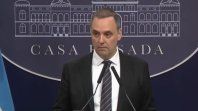 Manuel Adorni en la conferencia de prensa, en la que no permitió preguntas... Manuel Adorni en la conferencia de prensa, en la que no permitió preguntas...
