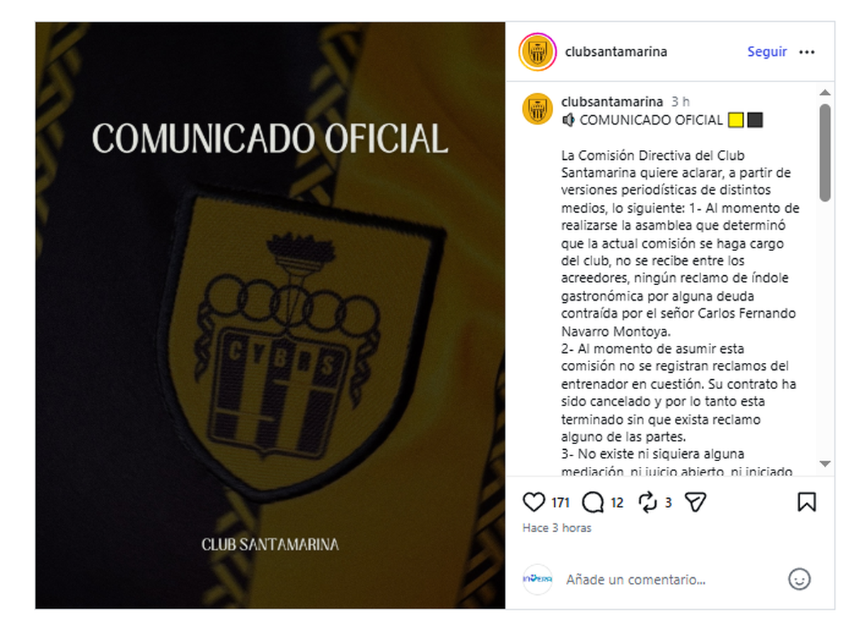 Santamarina, vía Instagram Santamarina, vía Instagram