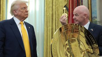 Donald Trump y Gianni Infantino de gira. Donald Trump y Gianni Infantino de gira.
