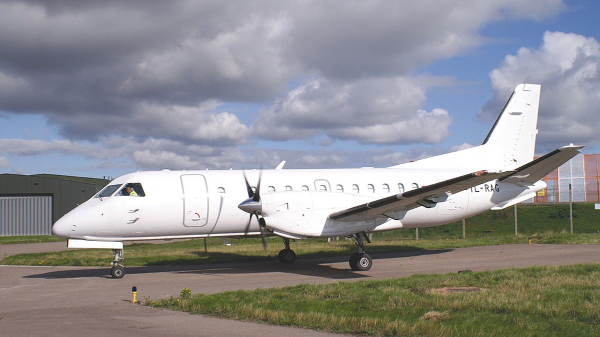 El Saab 340, uno de los aviones nuevos. 