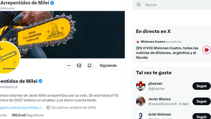 En 3 semanas 'Arrepentidos de Milei' ya sumó 155M seguidores