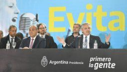 Alberto Fernández en el acto en Chapadmalal.