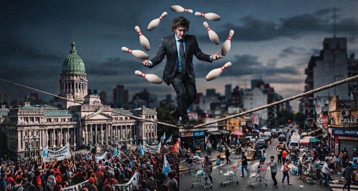Javier Milei y otra semana al borde del abismo.