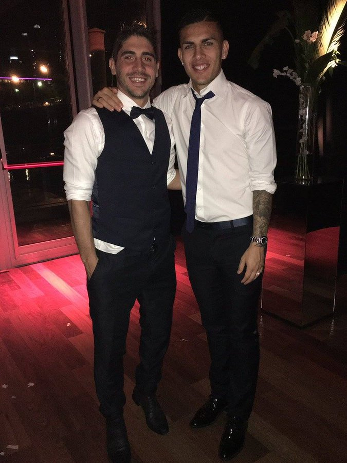 Erbes y Paredes fuera de las canchas, donde también son muy amigos. Erbes y Paredes fuera de las canchas, donde también son muy amigos.