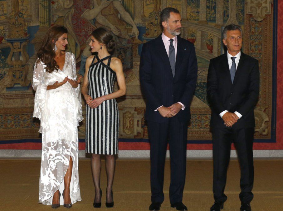 Imagen de la visita en El Pardo (2017), donde Awada y Letizia compartieron agenda oficial junto a Macri y Felipe VI.