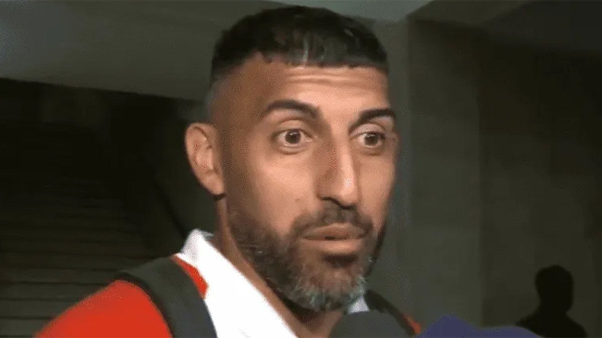 RamónWanchope Ábila calentó la definición de la Liga Profesional de Fútbol (LPF)tras la victoria de Huracán ante Platense 1-0 y chicaneó a Vélez.&nbsp;(Foto:Captura de TV)