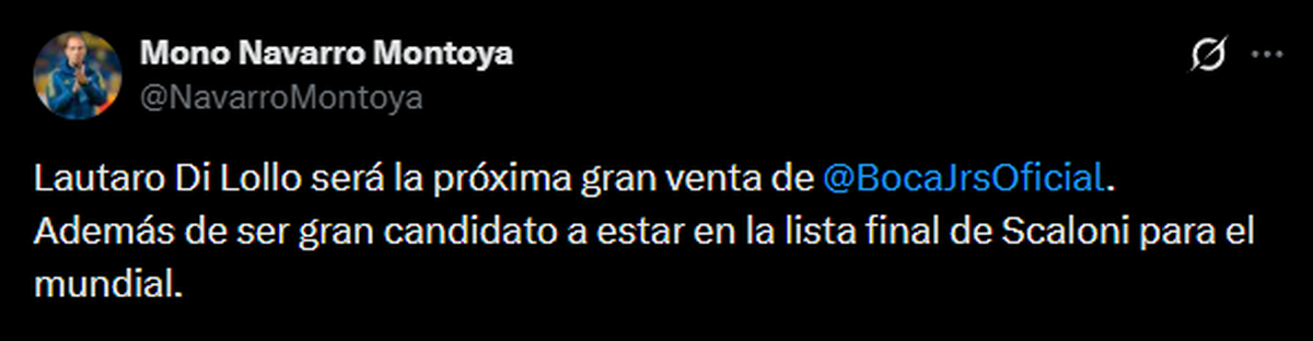 Navarro Montoya, vía X Navarro Montoya, vía X