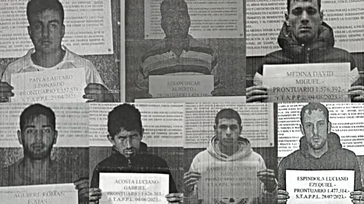 Algunos de los 16 presos que se escaparon de la misma comisaría años atrás. Algunos de los 16 presos que se escaparon de la misma comisaría años atrás.