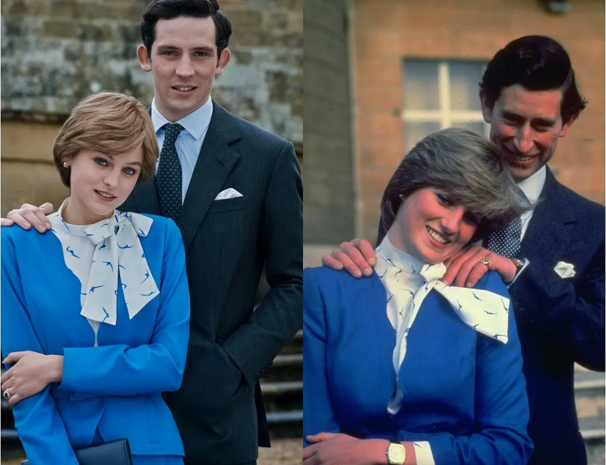 Los personajes que interpretarán a Lady Di y el Rey Carlos III.
