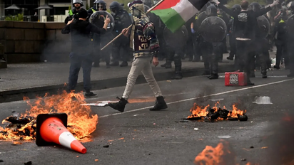 Caos en Australia: Brutal choque entre la policía y propalestinos