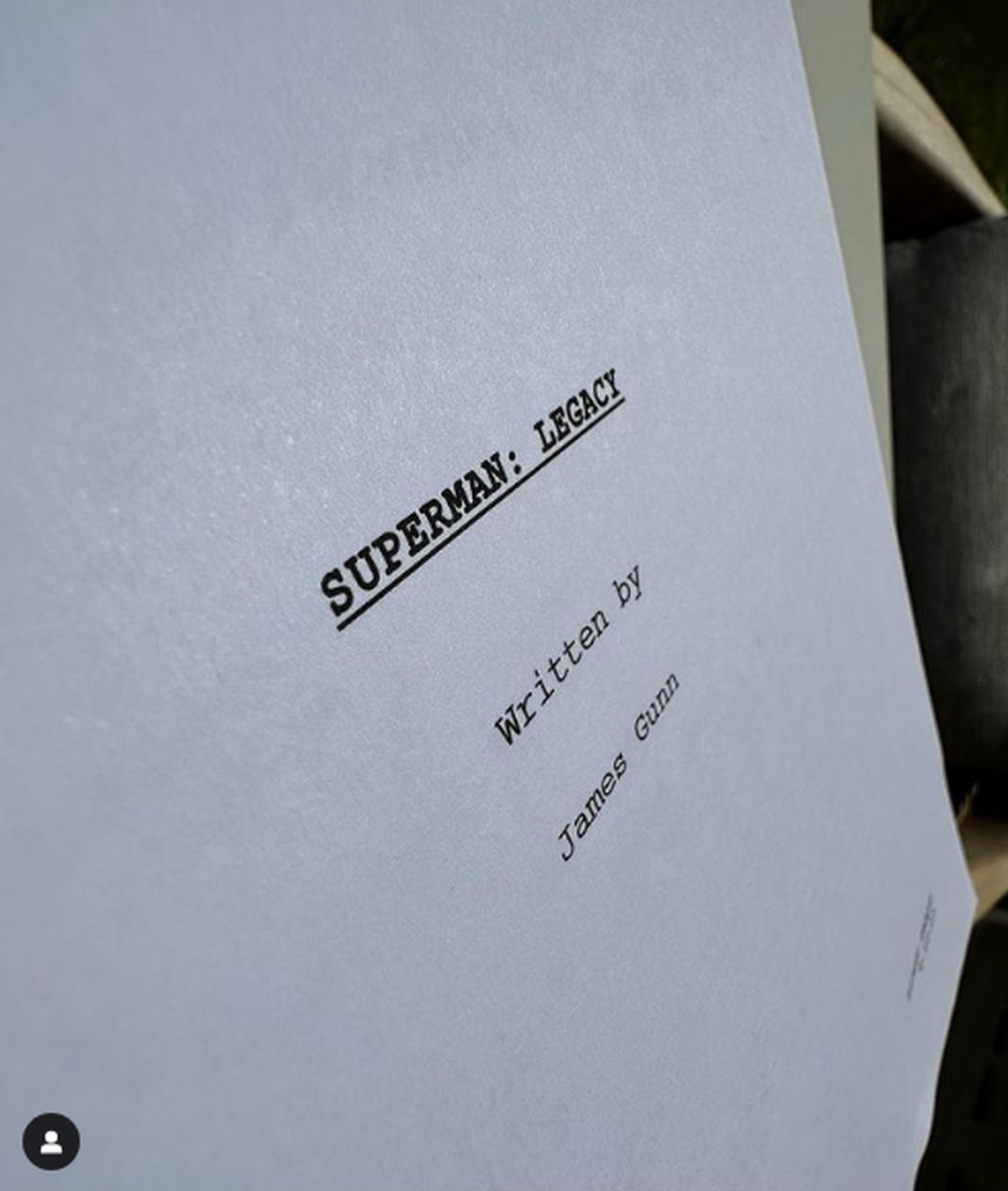 El guion ya está terminado desde hace unos meses. El guion ya está terminado desde hace unos meses.