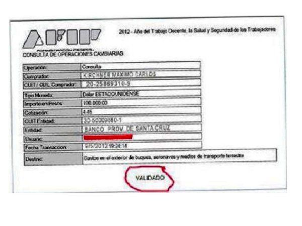Uno de los documentos que circulan en la Red.