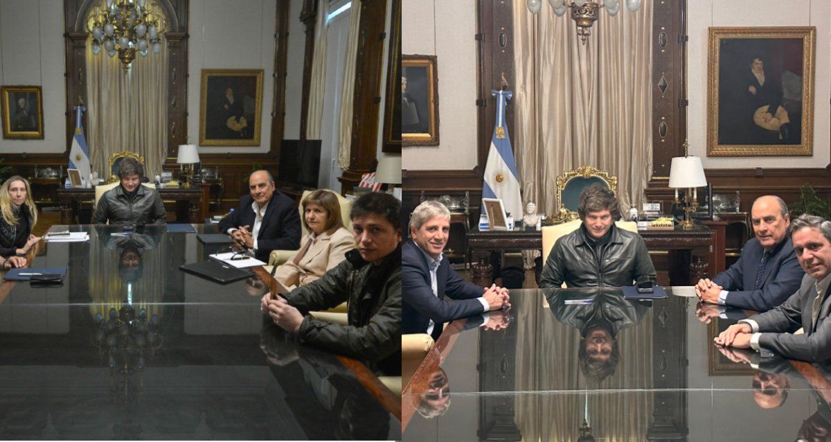 Las dos fotos de Javier Milei, con diferencia de menos de 24 horas, que desataron debate y especulaciones en X.