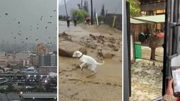 Fenómenos atacan a Chile: De tormenta eléctrica a tornado inédito. Imagen: Captura video MegaNoticias (YouTube) / @RedGeoChile (X) / @Iafranibe (X)&nbsp;