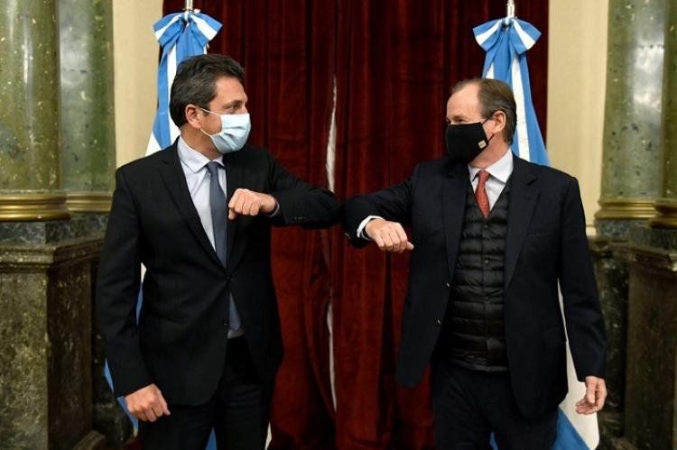 Massa y Bordet se reunieron hoy 29/07 en el Congreso nacional.