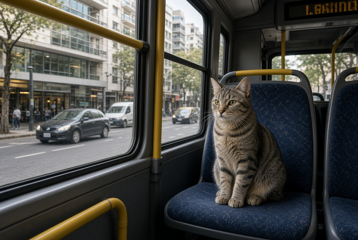 Los gatos podrían subirse al colectivo próximamente. Los gatos podrían subirse al colectivo próximamente. 