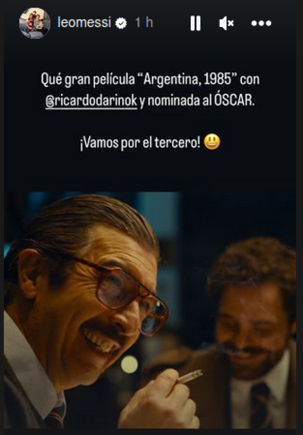 El mensaje de Lionel Messi a Ricardo Darín por la película
