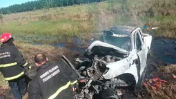 Imagnes tomadas por el medio El Once , mientras bomberos trabajaban en el lugar Imagnes tomadas por el medio El Once , mientras bomberos trabajaban en el lugar