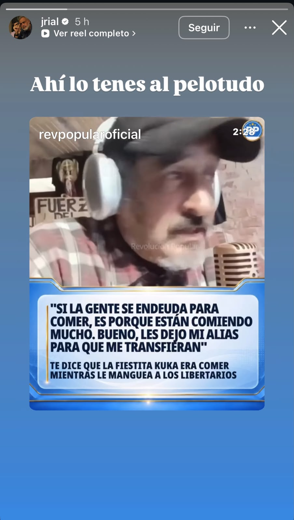 (Foto: Historias de Jorge Rial en Instagram). (Foto: Historias de Jorge Rial en Instagram).