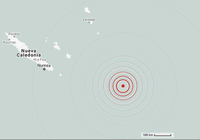 Epicentro del sismo. /Imagen: Emol.com