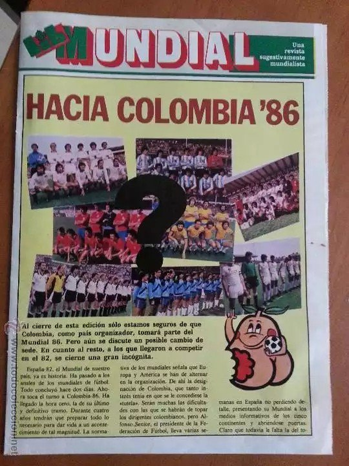 Diarios de la época ponían en duda a Colombia como organizador del Mundial 86. Diarios de la época ponían en duda a Colombia como organizador del Mundial 86.