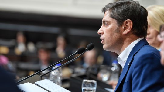 El gobernador bonaerense, Axel Kicillof. 