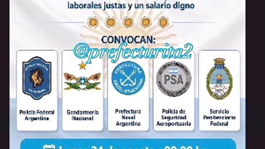 Marchan las 5 fuerzas federales de Argentina