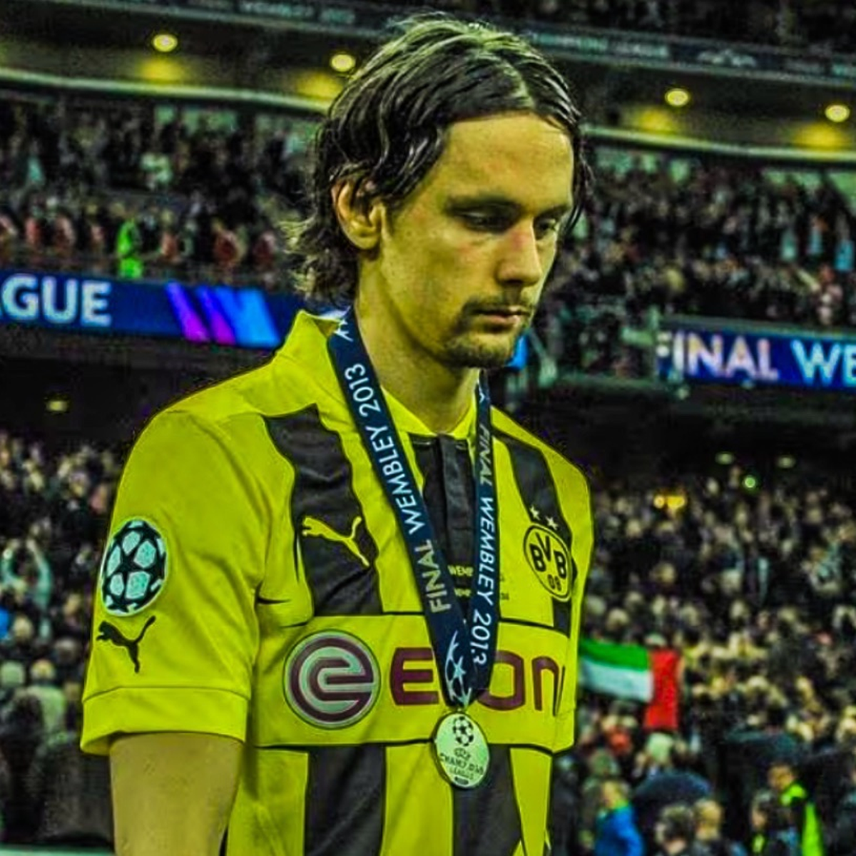 Tristeza. Por perder la final de la Champions League. Tristeza. Por perder la final de la Champions League. 