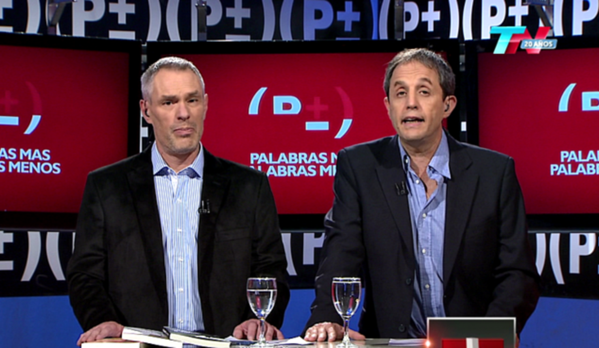 Marcelo Zlotogwiazda y Ernesto Tenembaum condujeron por varios años el ciclo Palabras +, Palabras - en TN. 