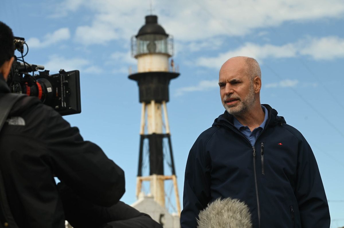 Horacio Rodríguez Larreta, durante la filmación del video de lanzamiento de su candidatura a presidente.