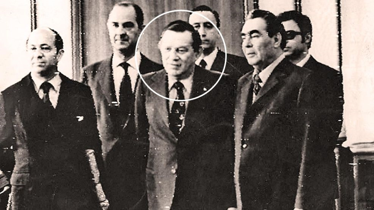 José Ber Gelbard con Leonid Brézhnev, titular del Poder Ejecutivo de la Unión Soviética