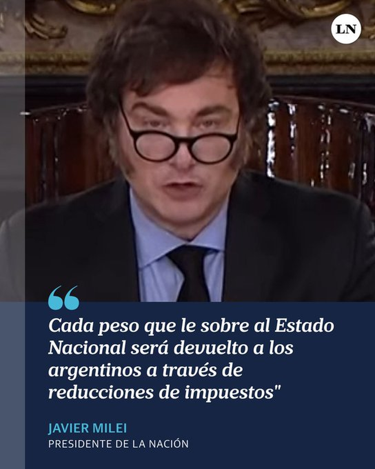 Javier Milei en cadena nacional Javier Milei en cadena nacional