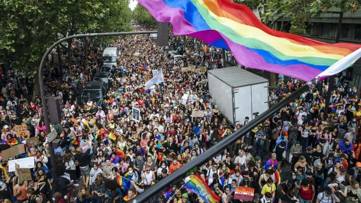 La Marcha del Orgullo LGBTIQ+ en Buenos Aires en el año 2021.