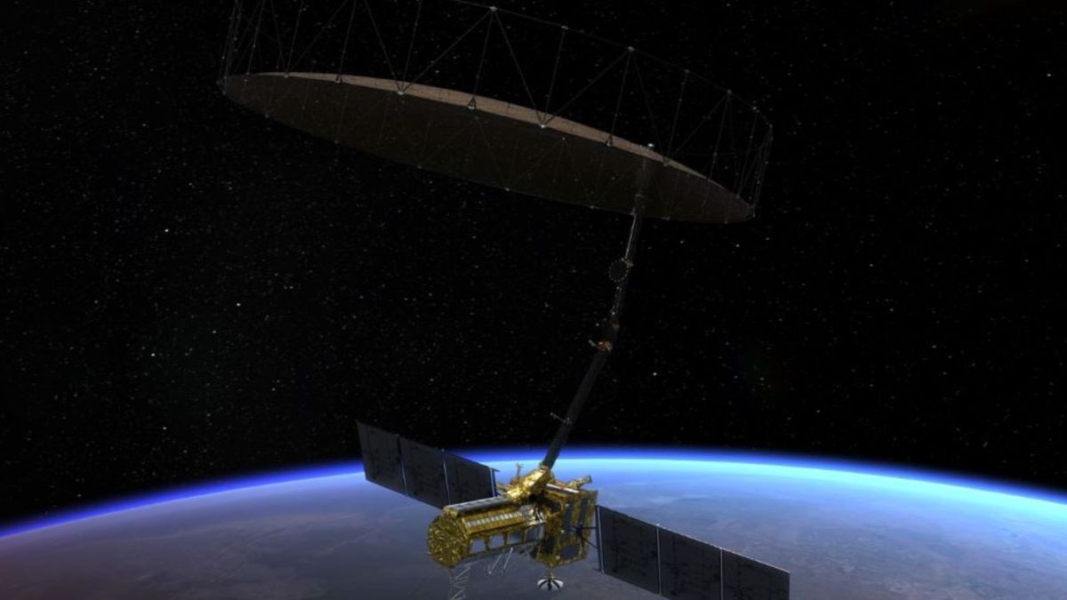 NISAR, el poderoso satélite espacial. NISAR, el poderoso satélite espacial.