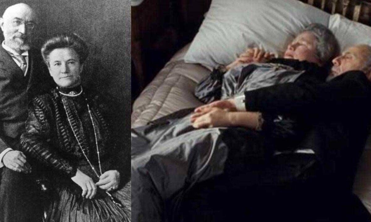 Hay una gran similitud entre los ancianos abrazados y los dueños de la tienda Macy's