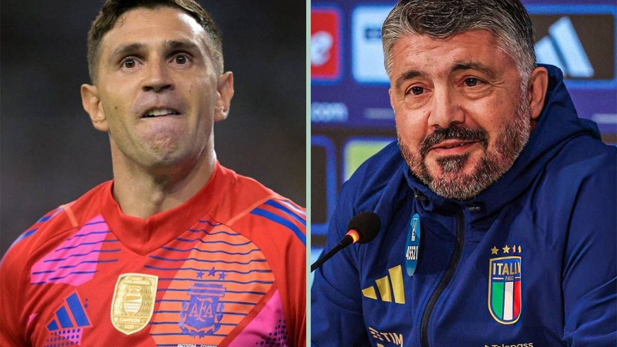 EmilianoDibu Martínez respondió a las declaraciones del técnico de Italia, GennaroGattuso, por quejarse de Sudamérica: “Juegan siempre en canchas perfectas”.