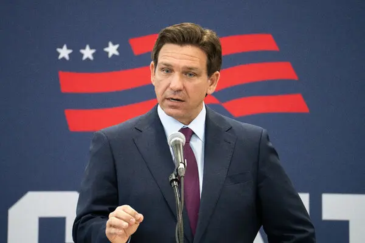 DeSantis aspira a ser el candidato republicano para las elecciones del próximo año. DeSantis aspira a ser el candidato republicano para las elecciones del próximo año.