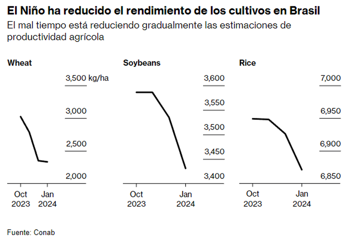 Traducción: Wheat (trigo) / Soybeans (soja) / Rice (arroz) Traducción: Wheat (trigo) / Soybeans (soja) / Rice (arroz)