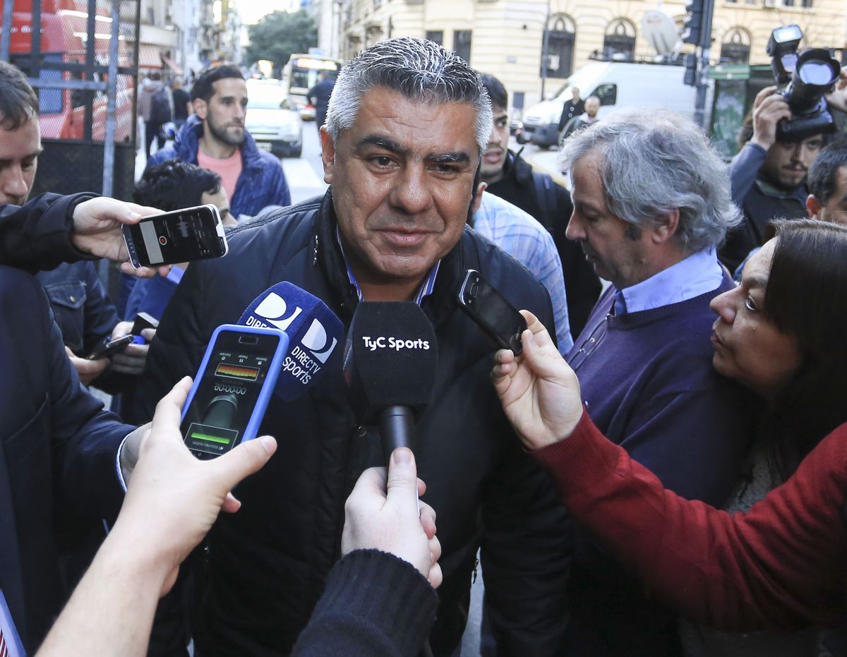 Claudio Tapia llegando a la antigua sede de la AFA. 18/03/2025