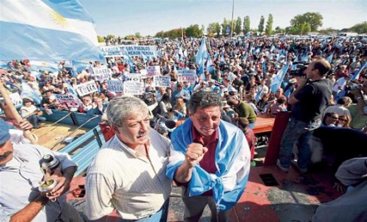 Protesta del campo en 2008, antes del voto en el senado por la 125. Protesta del campo en 2008, antes del voto en el senado por la 125.