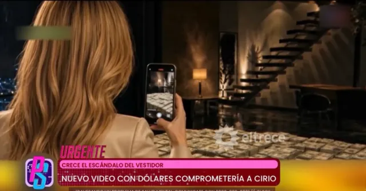 El escándalo crece con versiones sobre videos inéditos donde Jésica Cirio mostraría más dólares. Mientras avanza la investigación judicial, cada nueva filtración profundiza la polémica. Foto: El Trece El escándalo crece con versiones sobre videos inéditos donde Jésica Cirio mostraría más dólares. Mientras avanza la investigación judicial, cada nueva filtración profundiza la polémica. Foto: El Trece