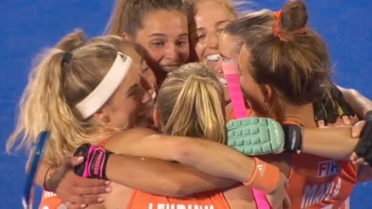 La Selección Argentina de Hockey sobre césped femenino, Las Leonas, cayeron en la final ante Países Bajos 3-1 en el Mundial España-Países Bajos 2022. (Foto: Twitter/@SC_ESPN)