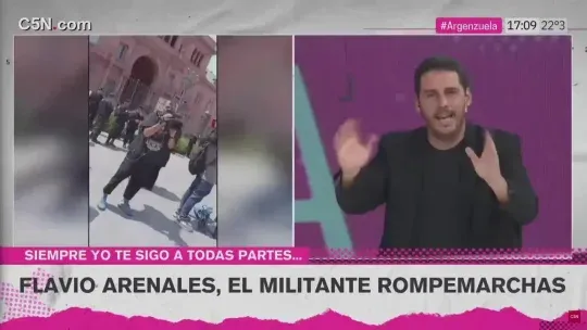 Diego Brancatelli apuntó contra un militante libertario en C5N. 