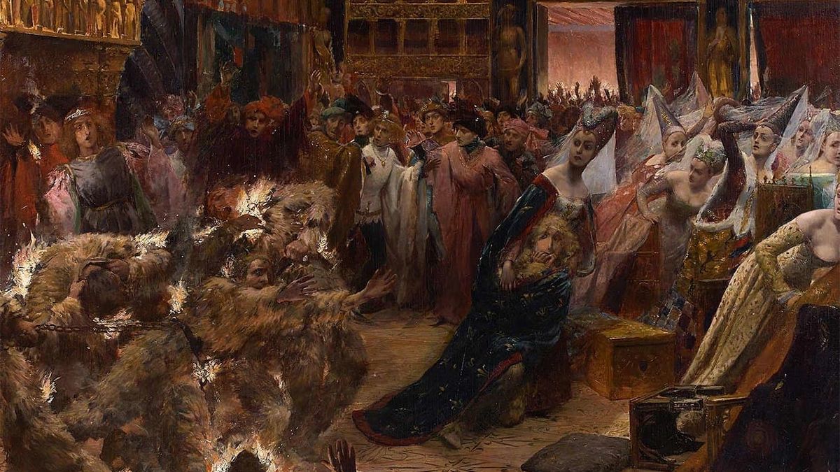 El Baile de los Ardientes fue una fiesta disfraces que terminó en tragedia y que dejó expuesta la debilidad mental del rey Carlos VI de Francia. El Baile de los Ardientes fue una fiesta disfraces que terminó en tragedia y que dejó expuesta la debilidad mental del rey Carlos VI de Francia.