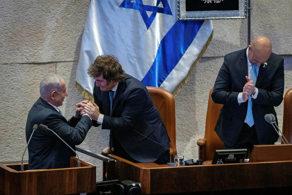 Benjamin Netanyahu y Javier Milei. Benjamin Netanyahu y Javier Milei.