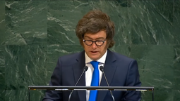 Javier Milei ante la ONU.