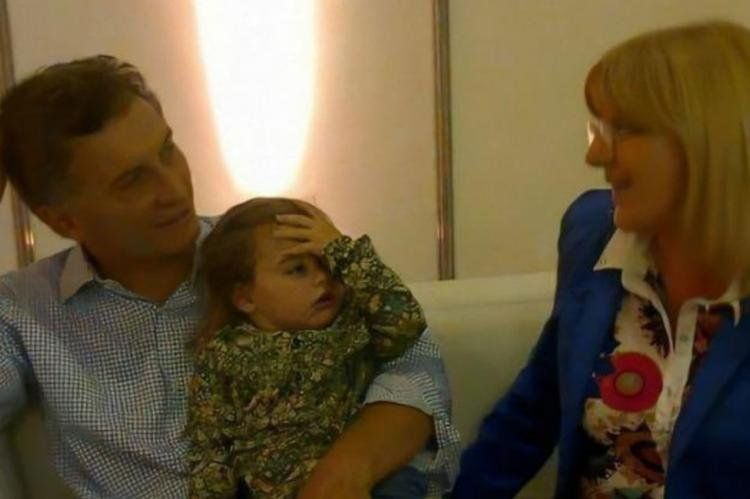La foto de Macri con su hija Antonia y Martinengo.
