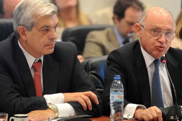 El Presidente de la Cámara, Julián Dominguez junto al Canciller Hector Timerman
