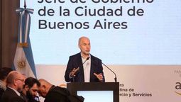 Horacio Rodríguez Larreta en el Consejo de las Américas, donde le dio su apoyo a Patricia Bullrich.